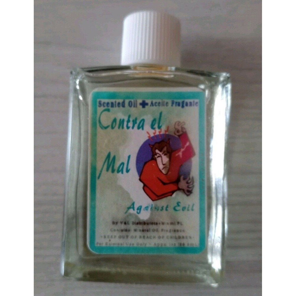 Contra el Mal Scented Oil Against Evil 1 Fl. Oz. Protection Ward Off Negativity